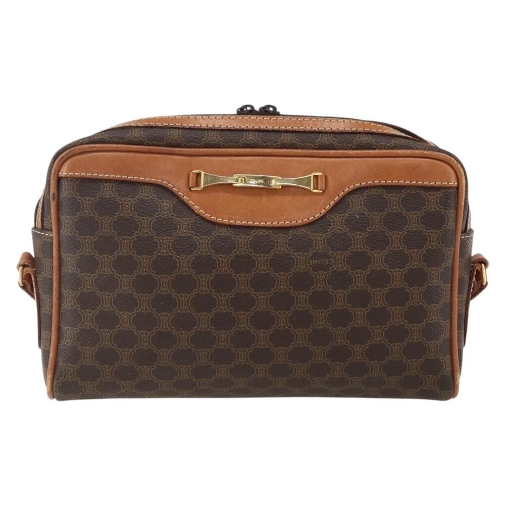 Celine Macadam Shoulder Bag Brown